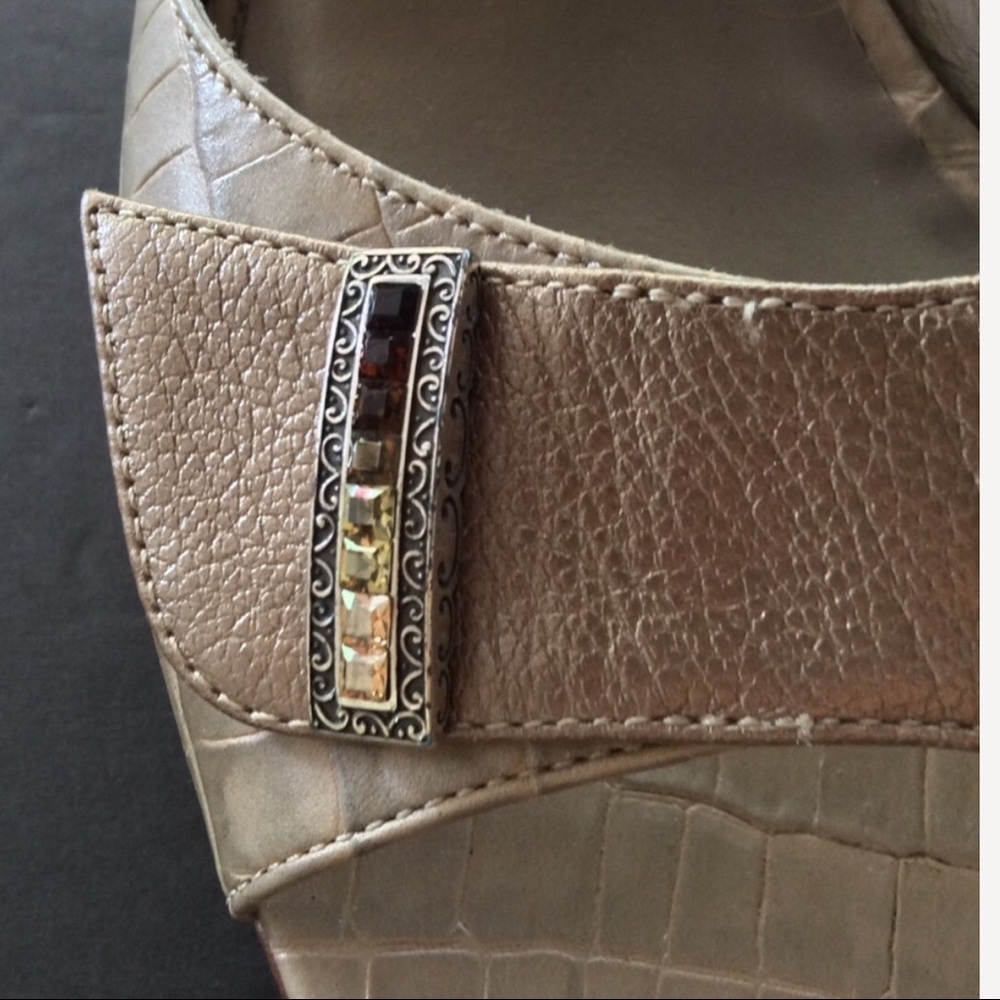 BRIGHTON LEATHER JEWELED SANDAL - Picture 2 of 8